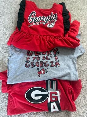 Champion Kids Georgia Bulldogs Red Black Gray Tee Bundle